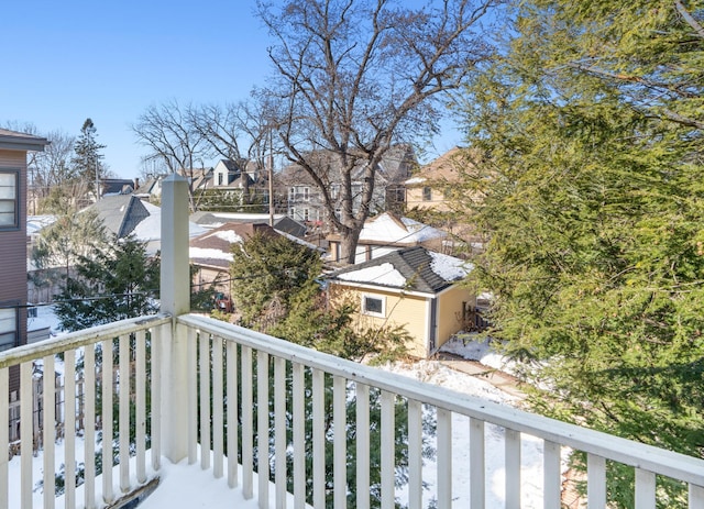 balcony with a residential view