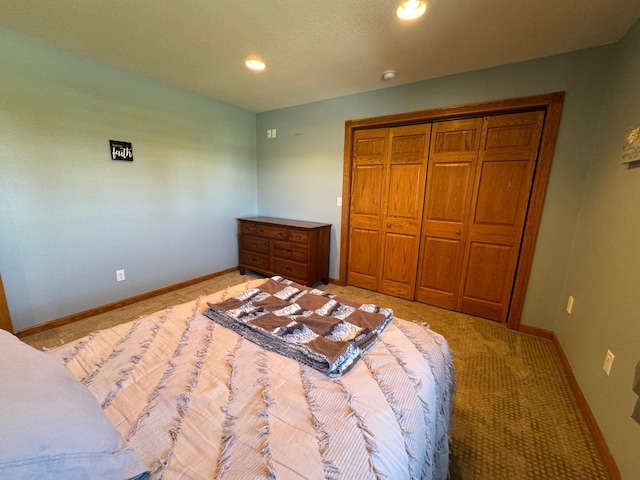 310 7th St SW, Roseau, MN 56751 - bedroom featuring light colored carpet, a closet, recessed lighting, and baseboards