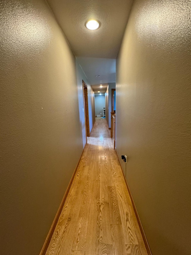 310 7th St SW, Roseau, MN 56751 - hallway featuring baseboards and light wood-style floors