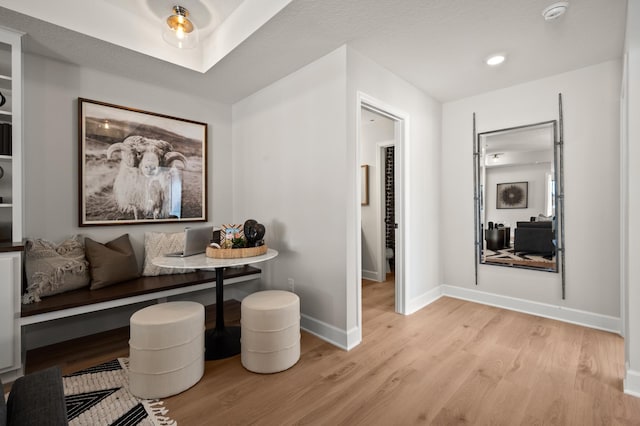 corridor featuring light hardwood / wood-style floors