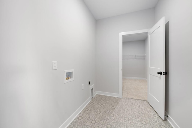 10142 Arrowwood Trl, Woodbury, MN 55129 - laundry room with hookup for an electric dryer, hookup for a washing machine, and baseboards