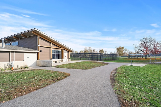 exterior space with a lawn