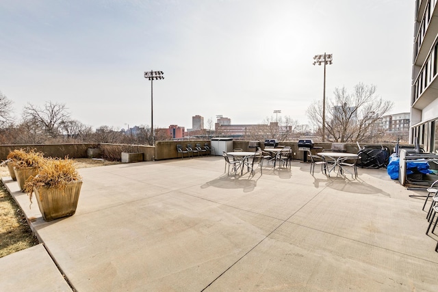 view of patio / terrace featuring a grill