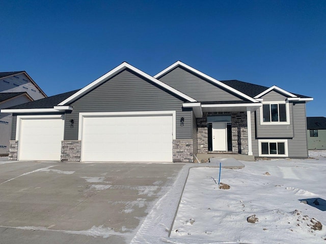 view of front of home featuring a garage