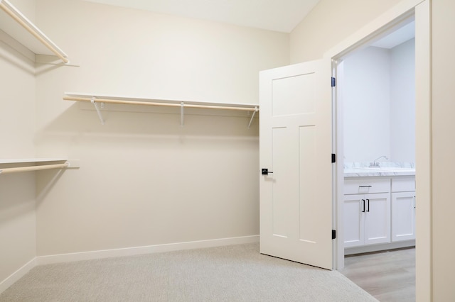 view of walk in closet