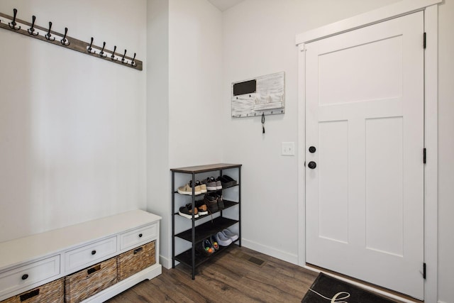 foyer featuring dark hardwood / wood-style flooring