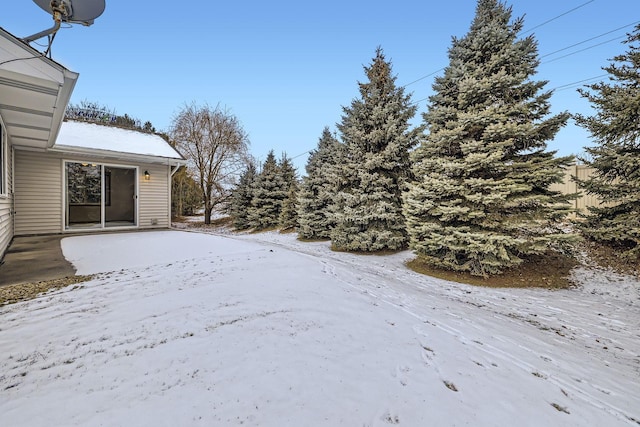 view of snowy yard