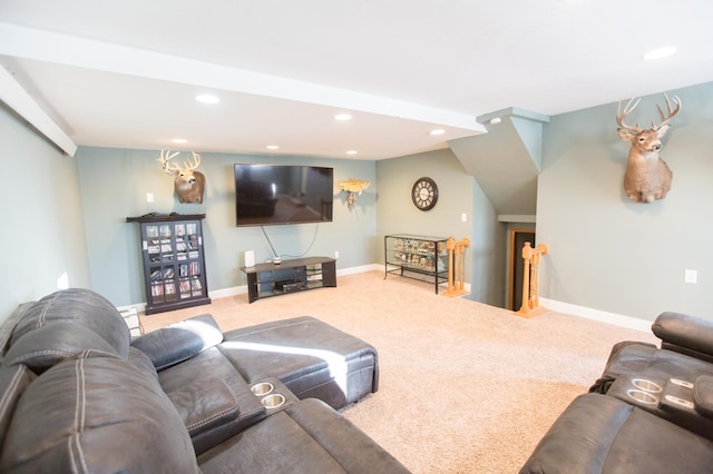 view of carpeted living room