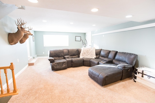 view of carpeted living room