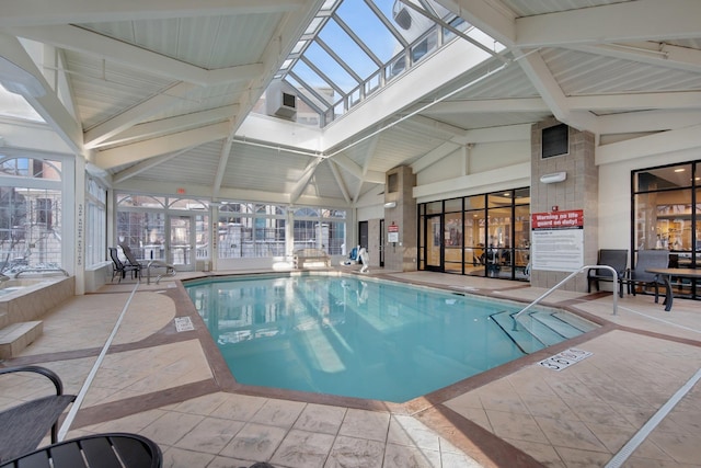 500 Grant St Unit 204, Minneapolis, MN 55404 - indoor community pool featuring a patio area and a lanai
