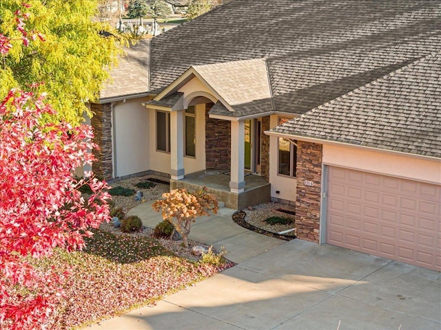 view of front of home featuring a garage