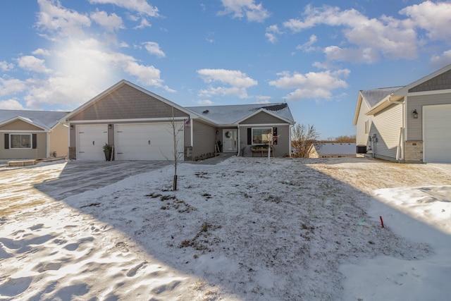 view of front of home featuring a garage