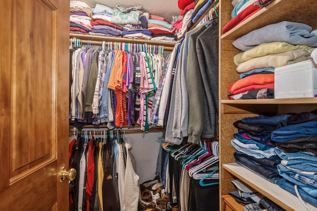 view of walk in closet