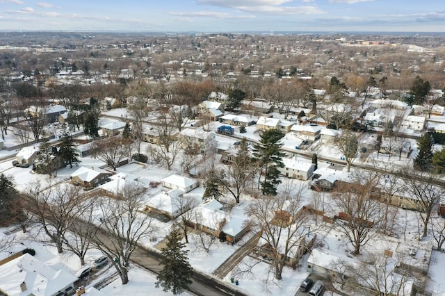 view of snowy aerial view