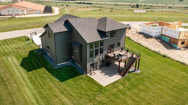 drone / aerial view featuring a rural view