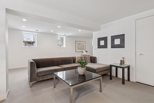 view of carpeted living room