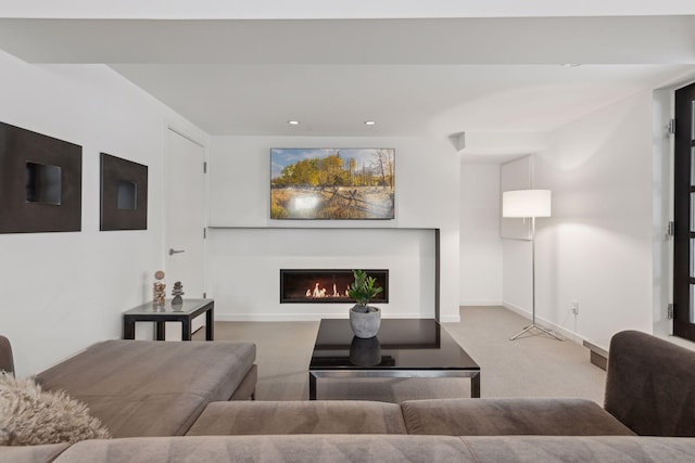 view of carpeted living room