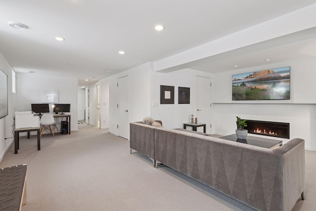 view of carpeted living room