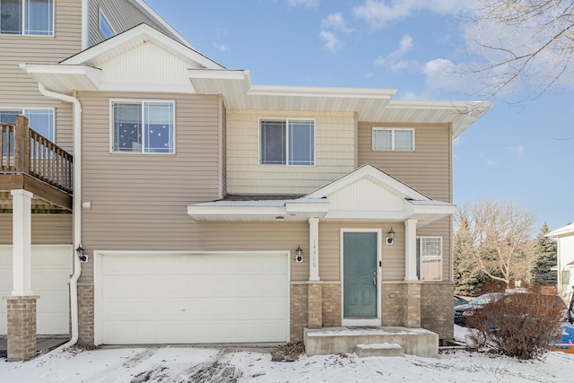 view of front of home featuring a garage