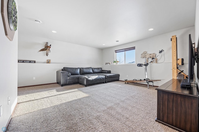 view of carpeted living room