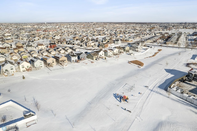 view of snowy aerial view