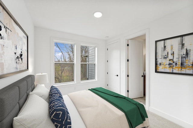 view of carpeted bedroom