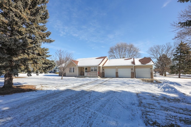 ranch-style house with a garage