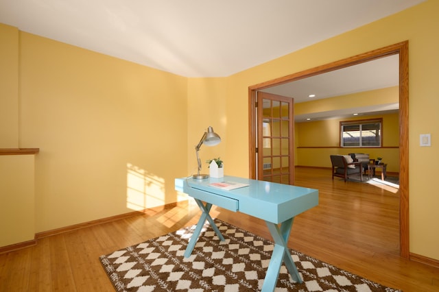 game room featuring wood-type flooring