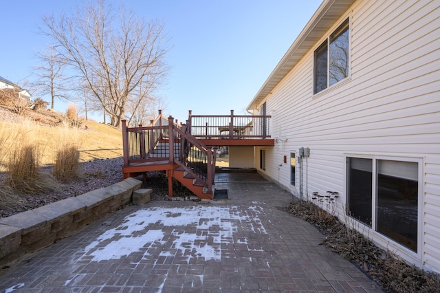 exterior space with a wooden deck