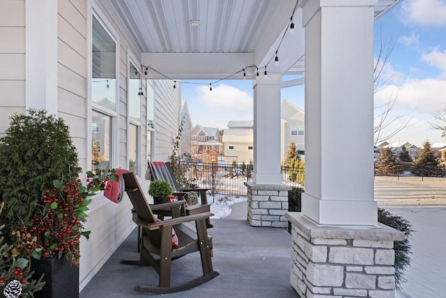 view of patio / terrace with a porch