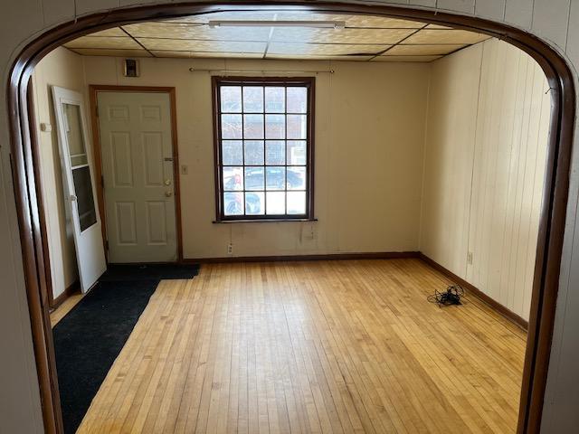 foyer entrance featuring light hardwood / wood-style flooring