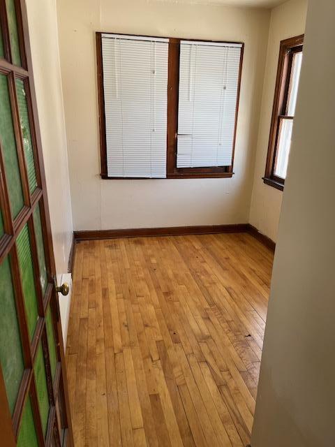 empty room featuring light hardwood / wood-style flooring