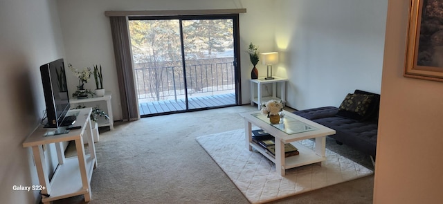 view of carpeted living room