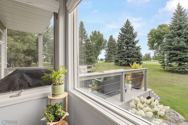 view of sunroom / solarium