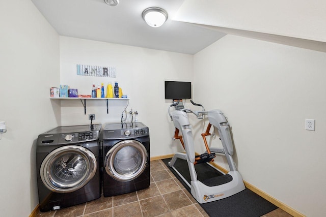 laundry room featuring independent washer and dryer