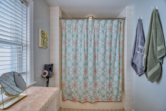 bathroom with walk in shower