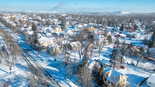 view of snowy aerial view