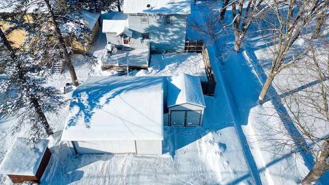 view of snowy aerial view