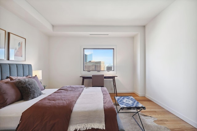 bedroom featuring light hardwood / wood-style floors