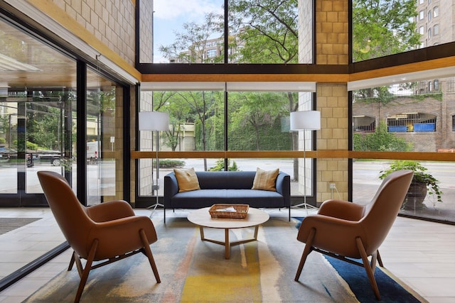 view of sunroom