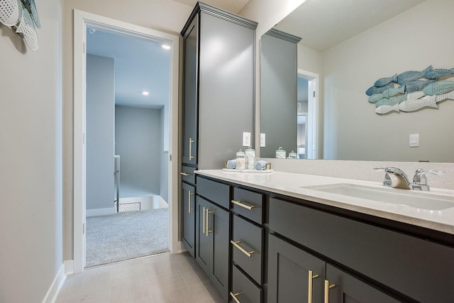 bathroom with vanity