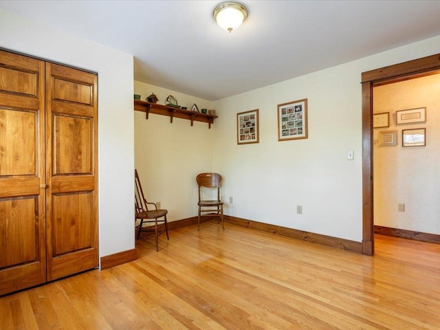 interior space featuring light wood-type flooring