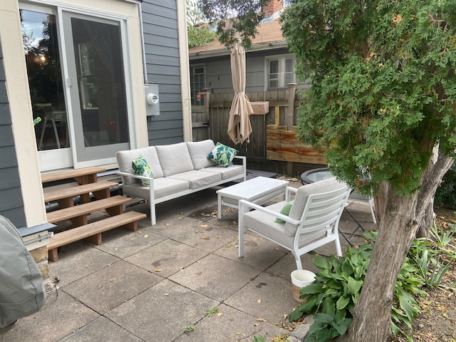 view of patio with outdoor lounge area