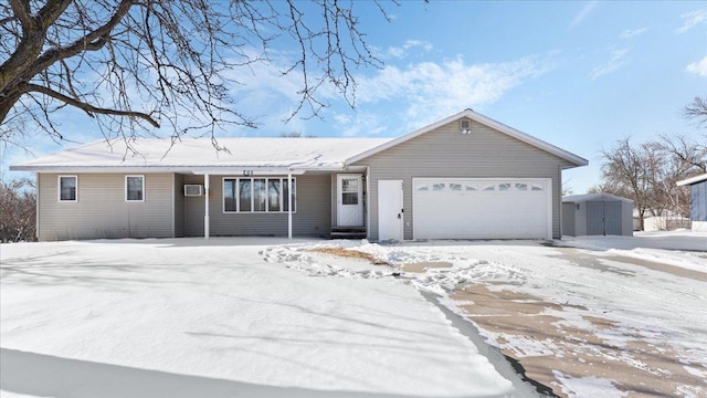 ranch-style house with a garage