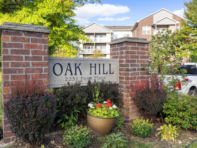 view of community sign