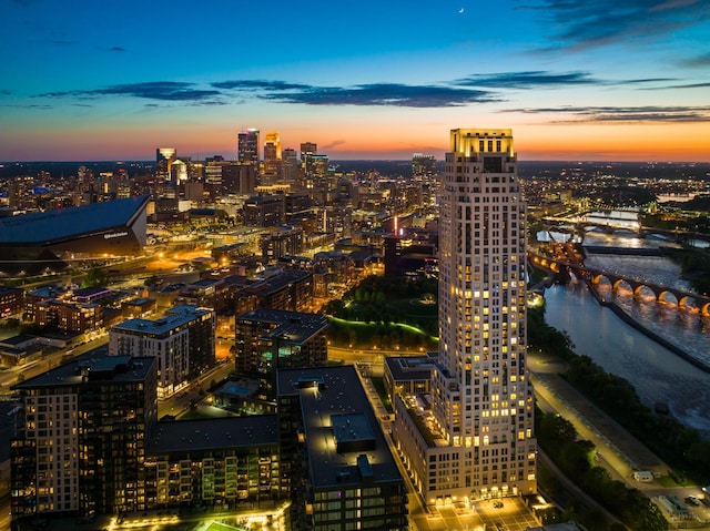 city view with a water view