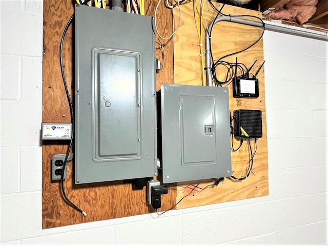 utility room with electric panel