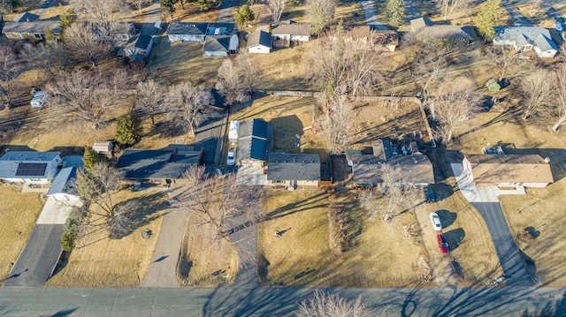 drone / aerial view with a residential view