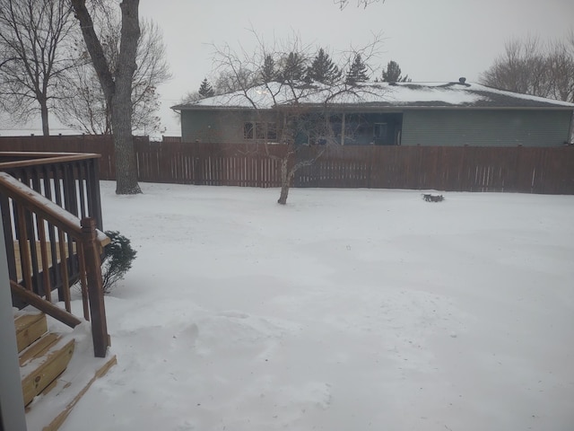 view of snowy yard