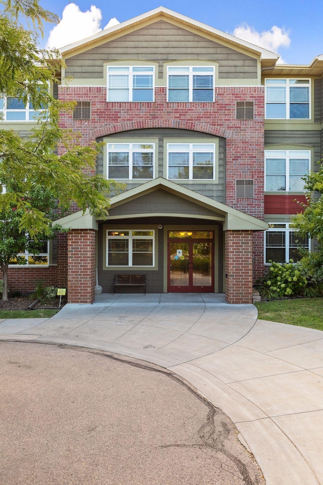 view of front of house with french doors